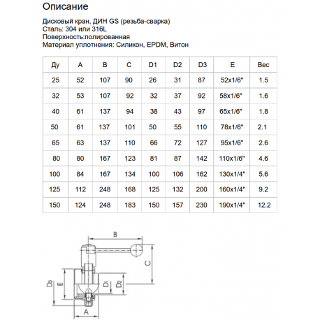Butterfly valve G-S DIN with pneumatic actuator air-spring AWH
