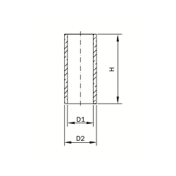 Glass cylinder for viewing window 5171 AWH, NIOB